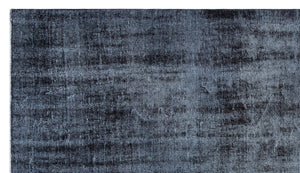 Gray Over Dyed Vintage Rug 5'1'' x 9'3'' ft 155 x 281 cm