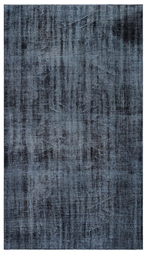 Gray Over Dyed Vintage Rug 5'1'' x 9'3'' ft 155 x 281 cm