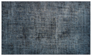 Gray Over Dyed Rug | Plain Rug | Turkish Rug | Hand Weaving Rug | Bedroom Rug | Wool Rug | Vintage Rug | Tumbled Rug | Naturel Rug | Boho Rug I 5'11'' x 9'9'' ft 180 x 297 cm