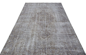 Gray Over Dyed Vintage Rug 5'9'' x 8'7'' ft 175 x 261 cm