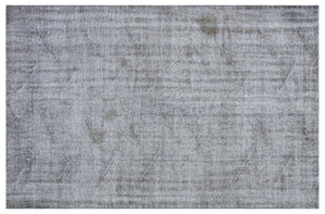 Gray Over Dyed Vintage Rug 5'7'' x 8'8'' ft 170 x 265 cm