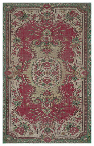 Naturel Over Dyed Vintage Rug 5'4'' x 8'4'' ft 162 x 255 cm