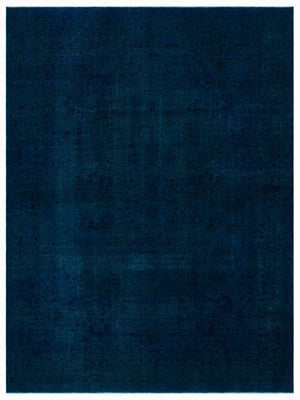 Turquoise Over Dyed Vintage XLarge Rug 9'5'' x 12'6'' ft 286 x 382 cm