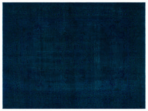 Turquoise Over Dyed Vintage XLarge Rug 9'5'' x 12'6'' ft 286 x 382 cm