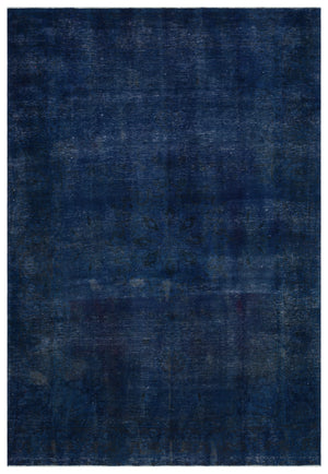 Turquoise Over Dyed Vintage XLarge Rug 6'9'' x 10'1'' ft 205 x 308 cm