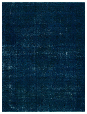 Turquoise Over Dyed Vintage XLarge Rug 9'7'' x 12'7'' ft 293 x 383 cm
