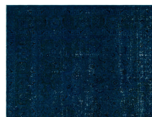 Turquoise Over Dyed Vintage XLarge Rug 9'7'' x 12'7'' ft 293 x 383 cm