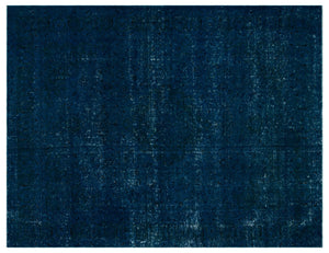 Turquoise Over Dyed Vintage XLarge Rug 9'7'' x 12'7'' ft 293 x 383 cm