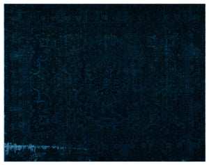 Turquoise Over Dyed Vintage XLarge Rug 9'4'' x 12'0'' ft 285 x 367 cm