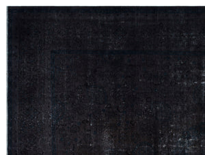 Black Over Dyed Vintage XLarge Rug 9'7'' x 12'8'' ft 291 x 386 cm