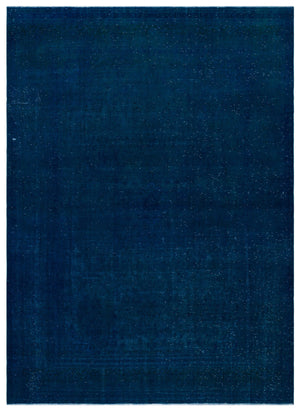 Turquoise Over Dyed Vintage XLarge Rug 9'3'' x 13'1'' ft 283 x 399 cm