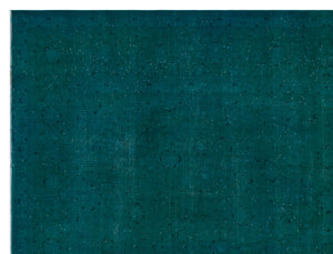 Turquoise Over Dyed Vintage XLarge Rug 9'7'' x 12'9'' ft 291 x 389 cm