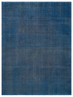 Blue Over Dyed Vintage XLarge Rug 9'7'' x 12'9'' ft 292 x 388 cm