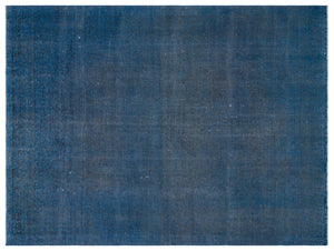 Blue Over Dyed Vintage XLarge Rug 9'7'' x 12'9'' ft 292 x 388 cm