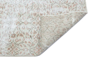 Beige Over Dyed Vintage Rug 3'6'' x 6'9'' ft 106 x 205 cm