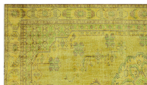 Yellow Over Dyed Vintage Rug 6'1'' x 10'4'' ft 186 x 316 cm