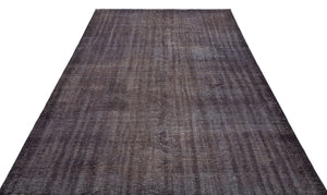 Gray Over Dyed Vintage Rug 5'11'' x 8'11'' ft 180 x 271 cm