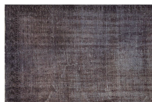 Gray Over Dyed Vintage Rug 5'11'' x 8'11'' ft 180 x 271 cm