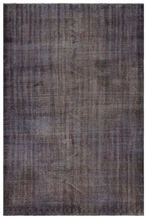 Gray Over Dyed Vintage Rug 5'11'' x 8'11'' ft 180 x 271 cm