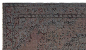 Gray Over Dyed Vintage Rug 5'3'' x 9'2'' ft 160 x 280 cm