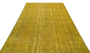 Yellow Over Dyed Vintage Rug 6'0'' x 9'3'' ft 184 x 282 cm