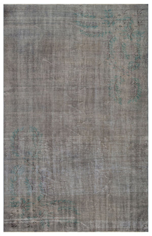 Gray Over Dyed Vintage Rug 6'0'' x 9'7'' ft 184 x 293 cm