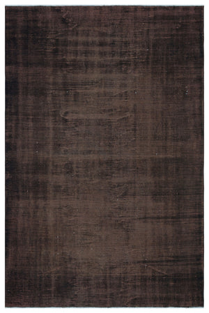 Brown Over Dyed Vintage Rug 5'9'' x 9'0'' ft 174 x 275 cm
