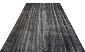 Gray Over Dyed Vintage Rug 5'8'' x 8'7'' ft 173 x 261 cm