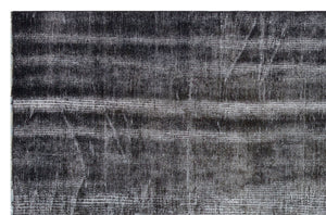 Gray Over Dyed Vintage Rug 5'8'' x 8'7'' ft 173 x 261 cm