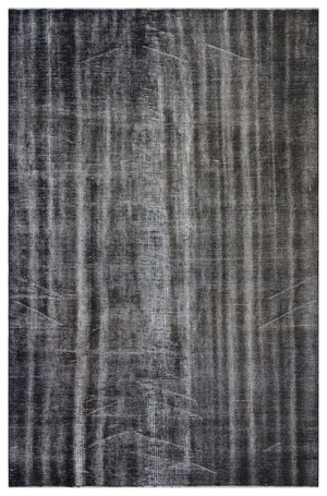 Gray Over Dyed Vintage Rug 5'8'' x 8'7'' ft 173 x 261 cm