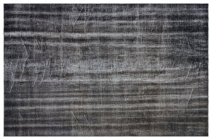 Gray Over Dyed Vintage Rug 5'8'' x 8'7'' ft 173 x 261 cm