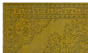 Yellow Over Dyed Vintage Rug 5'10'' x 9'5'' ft 177 x 288 cm
