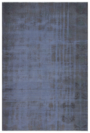 Distressed Gray Over Dyed Vintage Rug 6'0'' x 8'9'' ft 183 x 267 cm