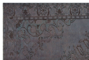 Gray Over Dyed Vintage Rug 6'1'' x 9'2'' ft 186 x 280 cm
