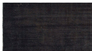 Black Over Dyed Vintage Rug 5'2'' x 9'8'' ft 158 x 294 cm