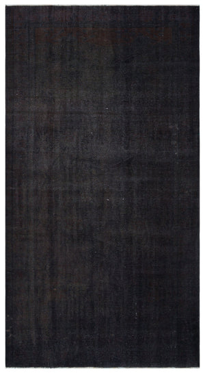 Black Over Dyed Vintage Rug 5'2'' x 9'8'' ft 158 x 294 cm