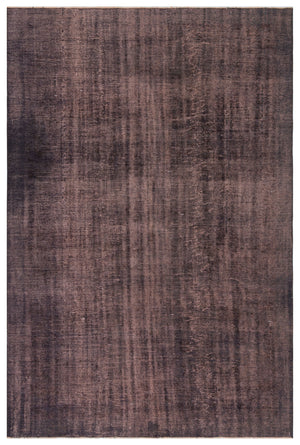 Brown Over Dyed Vintage Rug 5'11'' x 9'0'' ft 181 x 275 cm