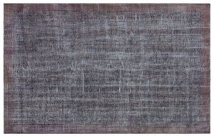 Gray Over Dyed Vintage Rug 5'2'' x 8'1'' ft 157 x 247 cm