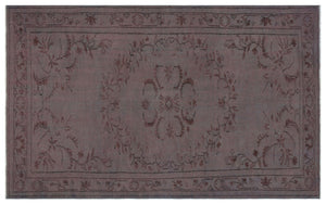 Gray Over Dyed Vintage Rug 5'0'' x 8'1'' ft 153 x 246 cm