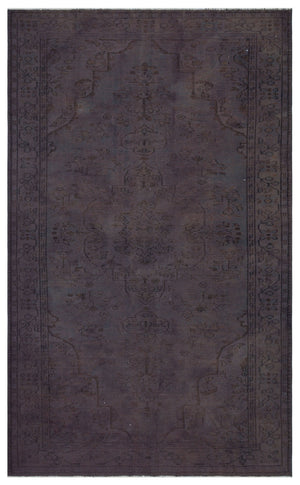 Gray Over Dyed Vintage Rug 6'1'' x 10'0'' ft 185 x 305 cm