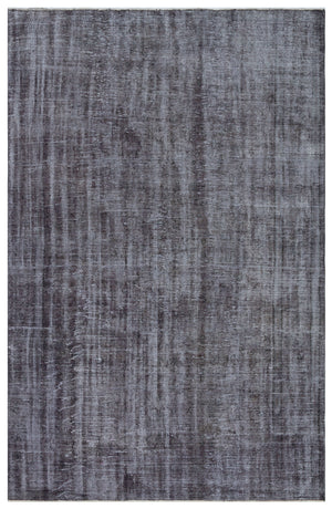 Gray Over Dyed Vintage Rug 6'0'' x 9'1'' ft 184 x 276 cm