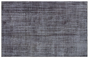 Gray Over Dyed Vintage Rug 6'0'' x 9'1'' ft 184 x 276 cm