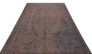 Brown Over Dyed Rug I Traditional Design Rug | Turkish Rug | Hand Weaving Rug | Bedroom Rug | Wool Rug | Vintage Rug | Tumbled Rug | Naturel Rug | Boho Rug I 5'9'' x 8'7'' ft 174 x 262 cm