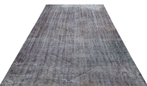 Gray Over Dyed Vintage Rug 6'2'' x 9'7'' ft 187 x 292 cm