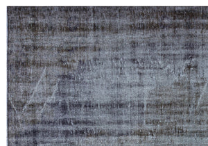 Gray Over Dyed Vintage Rug 5'11'' x 8'5'' ft 181 x 257 cm