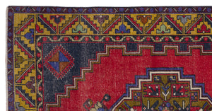 Natural Anatolium Turkish Vintage Rug 3'8'' x 7'3'' ft 113 x 222 cm