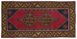 Natural Anatolium Turkish Vintage Rug 3'10'' x 7'9'' ft 117 x 236 cm