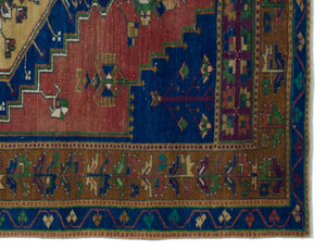 Natural Anatolium Turkish Vintage Rug 4'4'' x 5'9'' ft 133 x 175 cm