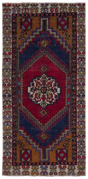 Natural Anatolium Turkish Vintage Runner 3'3'' x 6'8'' ft 100 x 202 cm