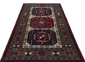 Natural Anatolium Turkish Vintage Rug 4'6'' x 7'7'' ft 137 x 230 cm